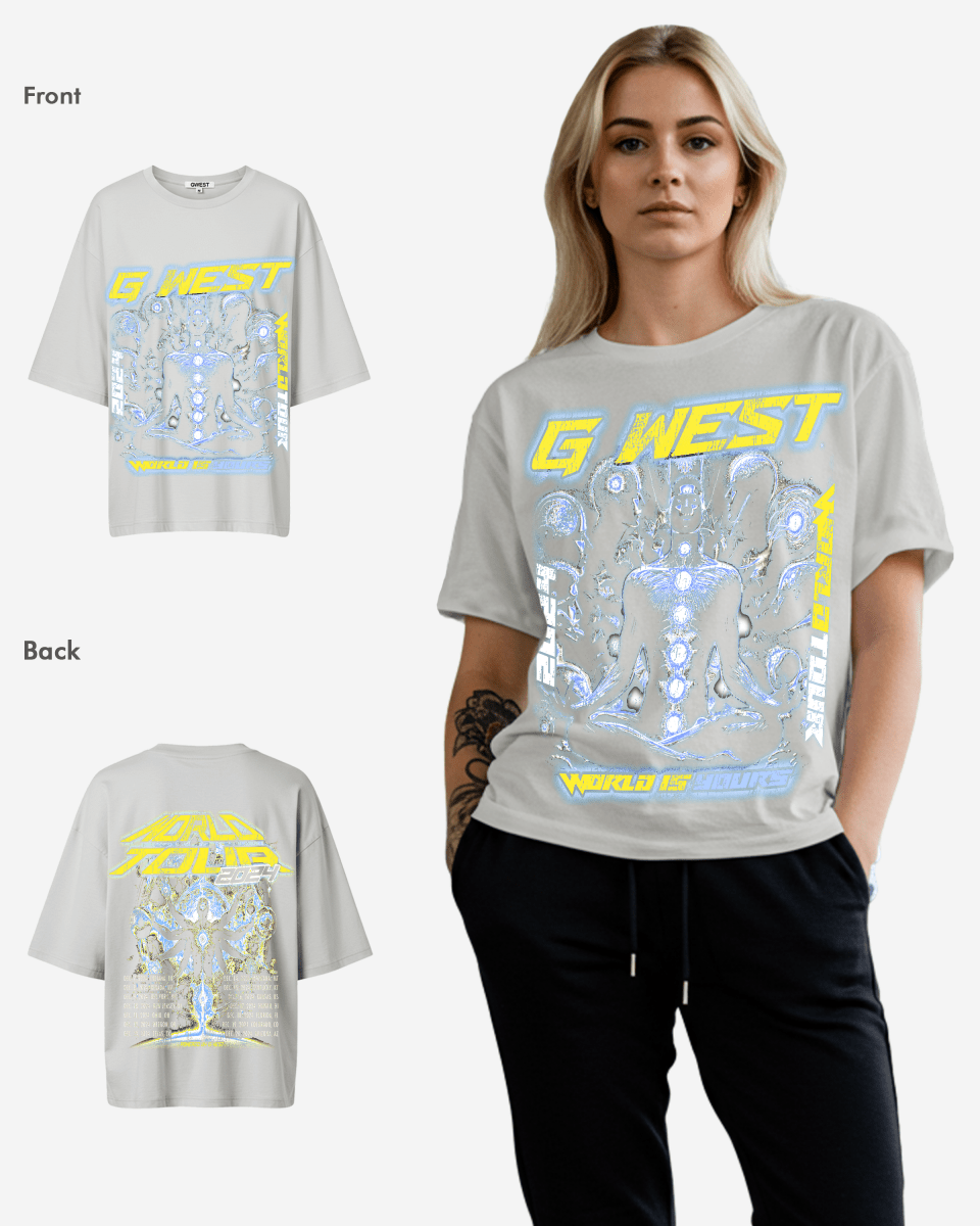 G West World Is Yours Premium Oversized Tee - WOMEN - G West