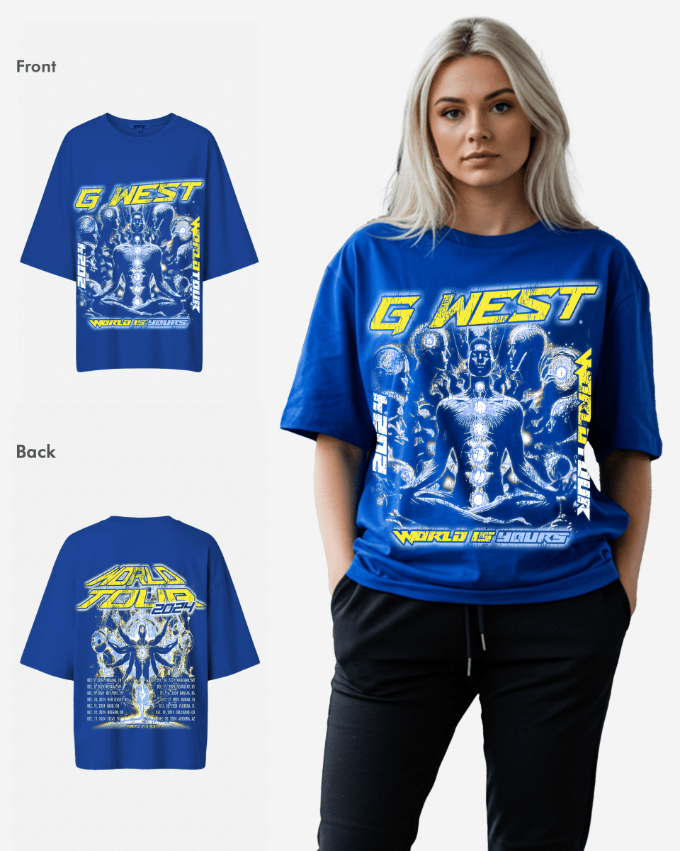 G West World Is Yours Premium Oversized Tee - WOMEN - G West