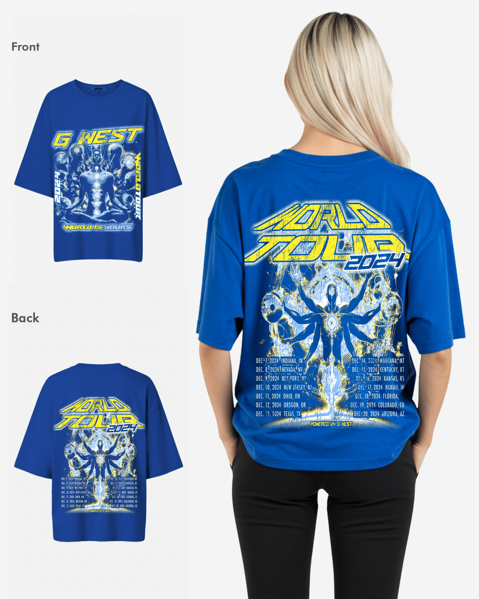 G West World Is Yours Premium Oversized Tee - WOMEN - G West