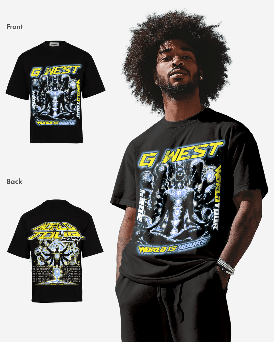 G West World Is Yours Premium Oversized Tee - G West