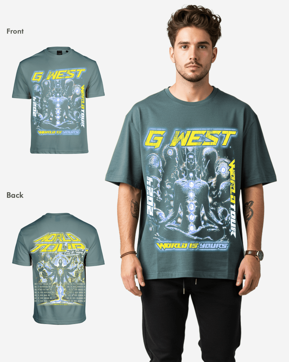 G West World Is Yours Premium Oversized Tee - G West
