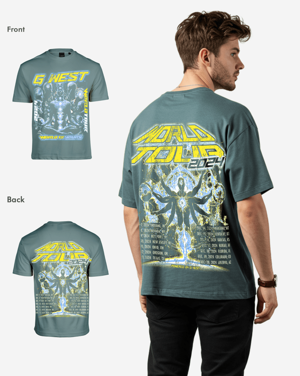G West World Is Yours Premium Oversized Tee - G West