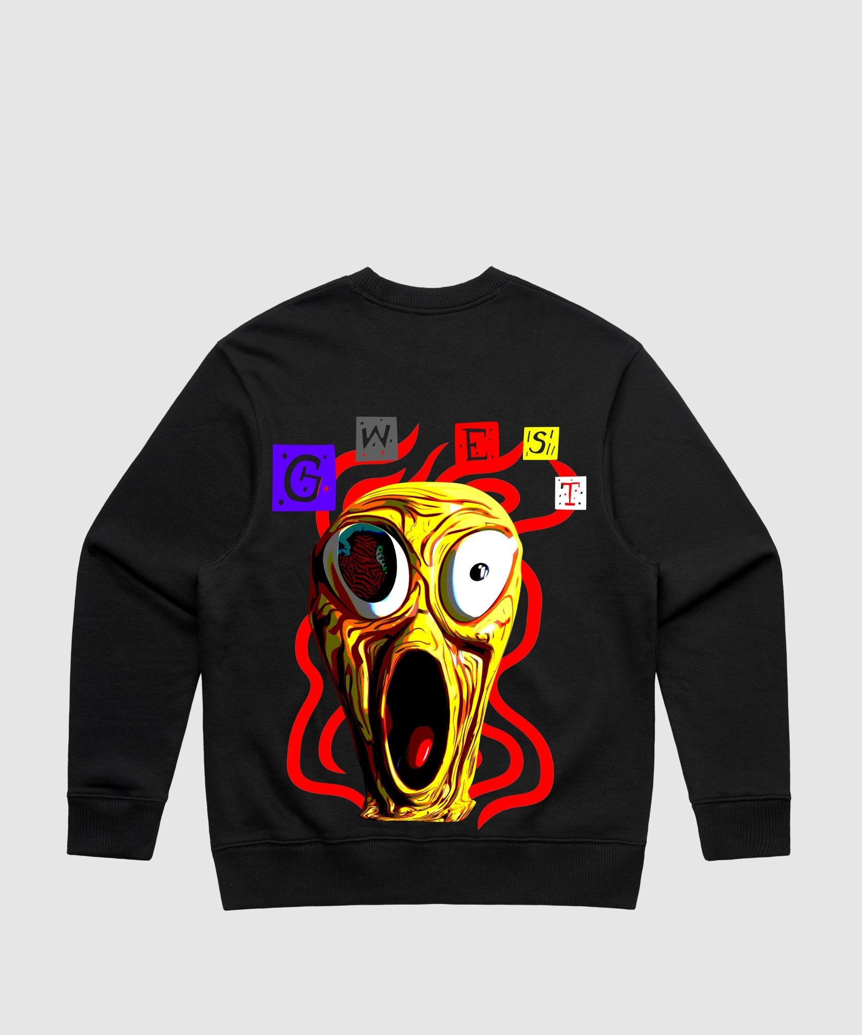 G WEST YELLOW FACE HEAVY PREMIUM CREWNECK - 6 COLORS - G West