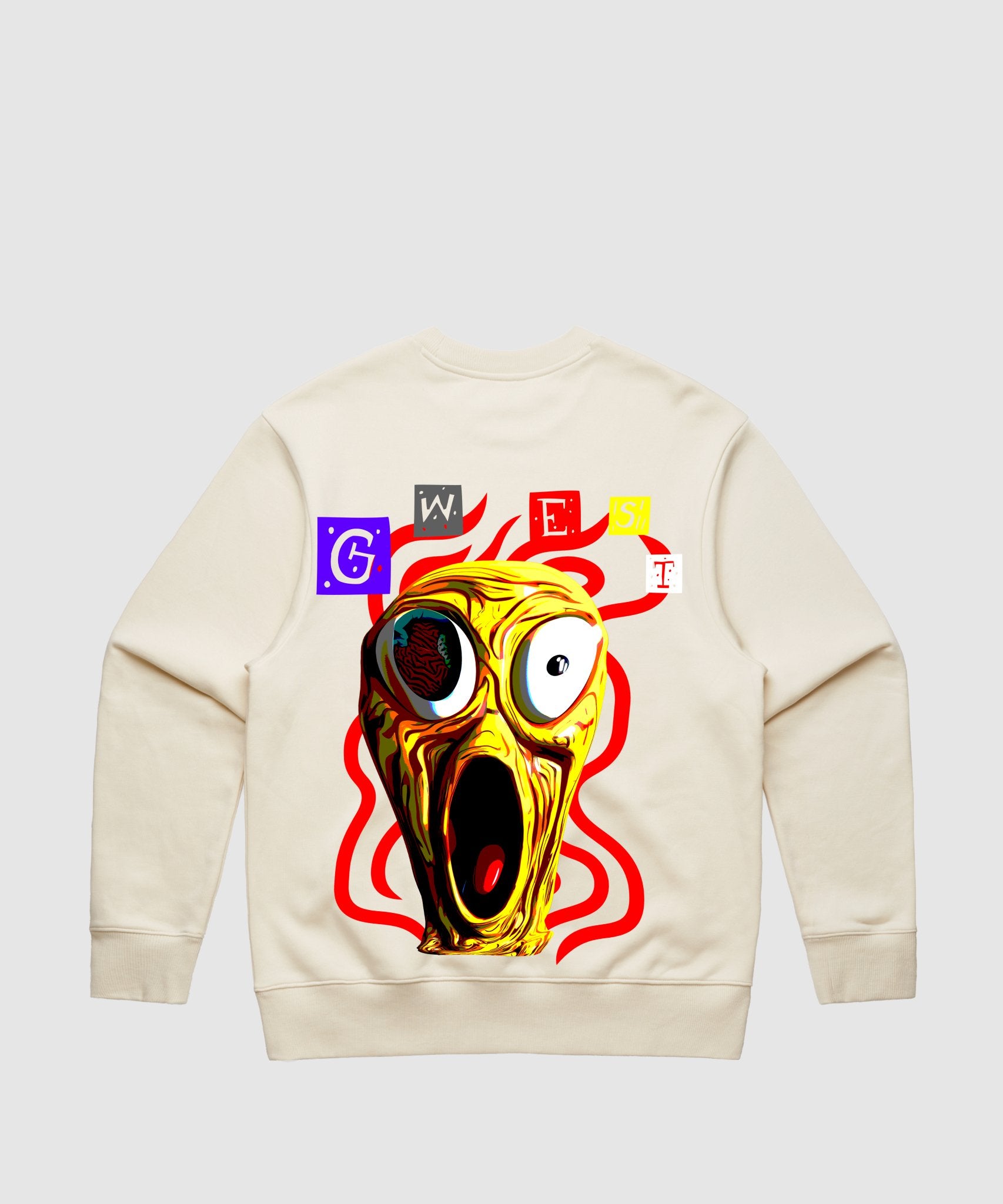 G WEST YELLOW FACE HEAVY PREMIUM CREWNECK - 6 COLORS - G West