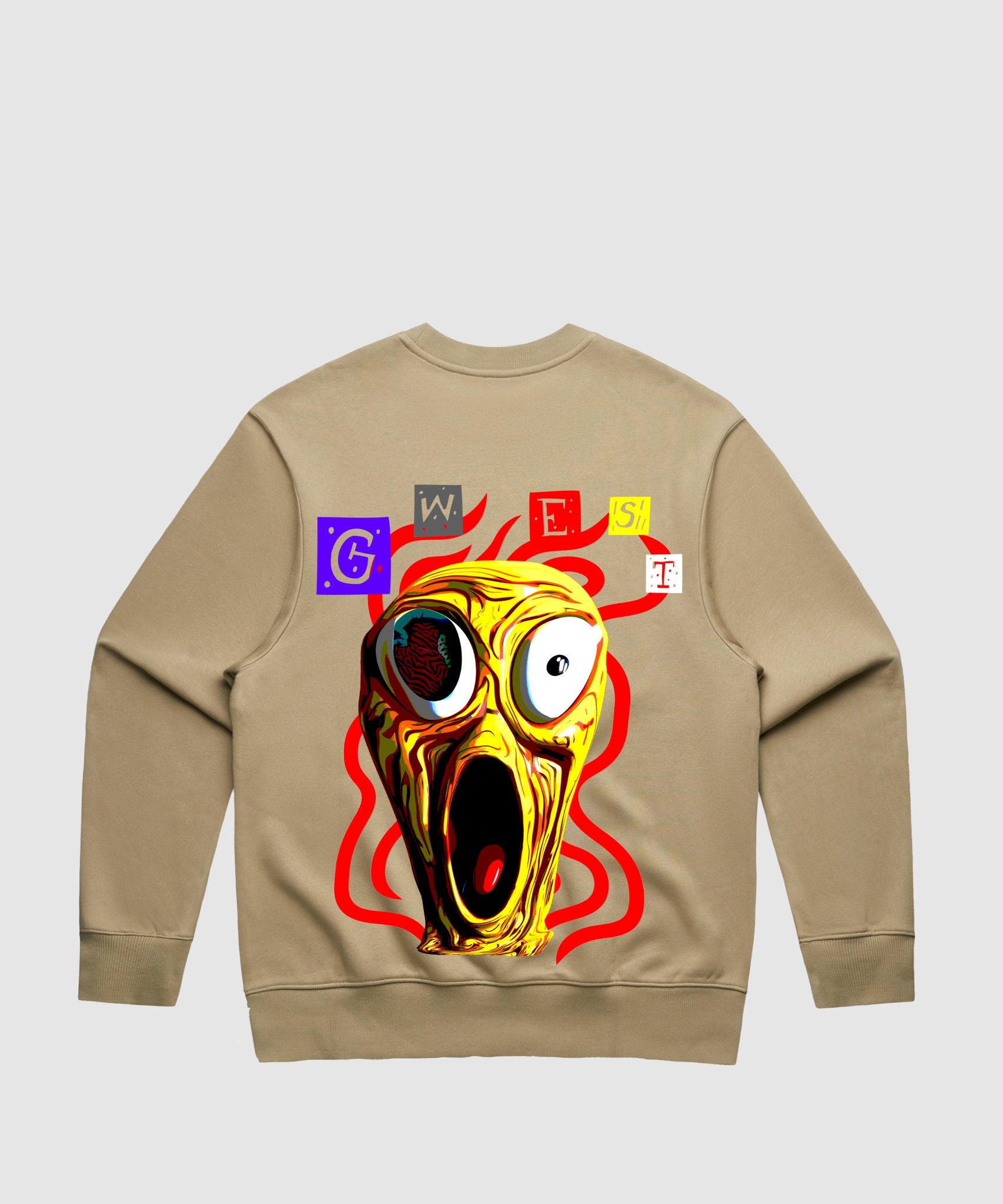 G WEST YELLOW FACE HEAVY PREMIUM CREWNECK - 6 COLORS - G West