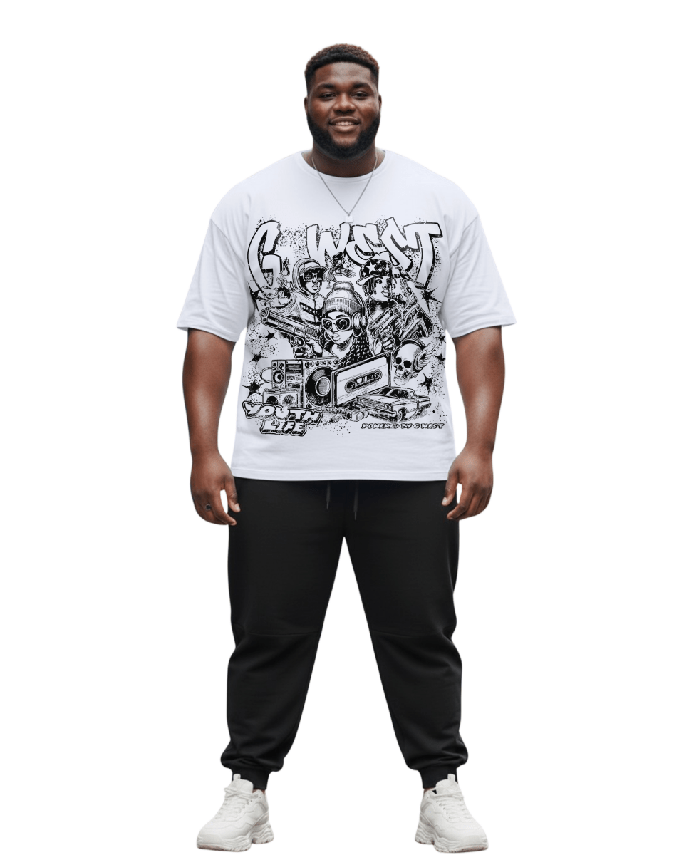 G West Youth Hustle Big And Tall Oversized T-Shirt - G West