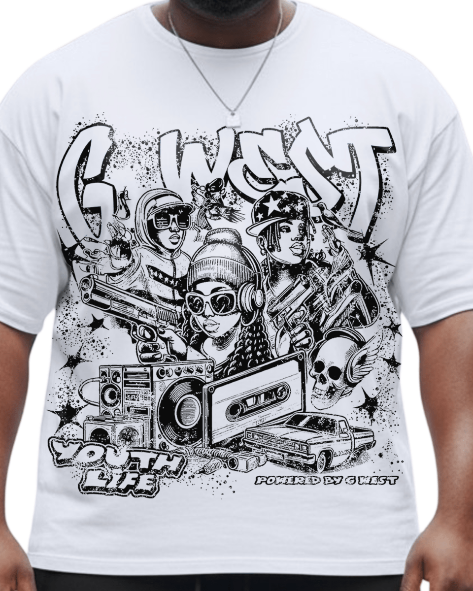 G West Youth Hustle Big And Tall Oversized T-Shirt - G West