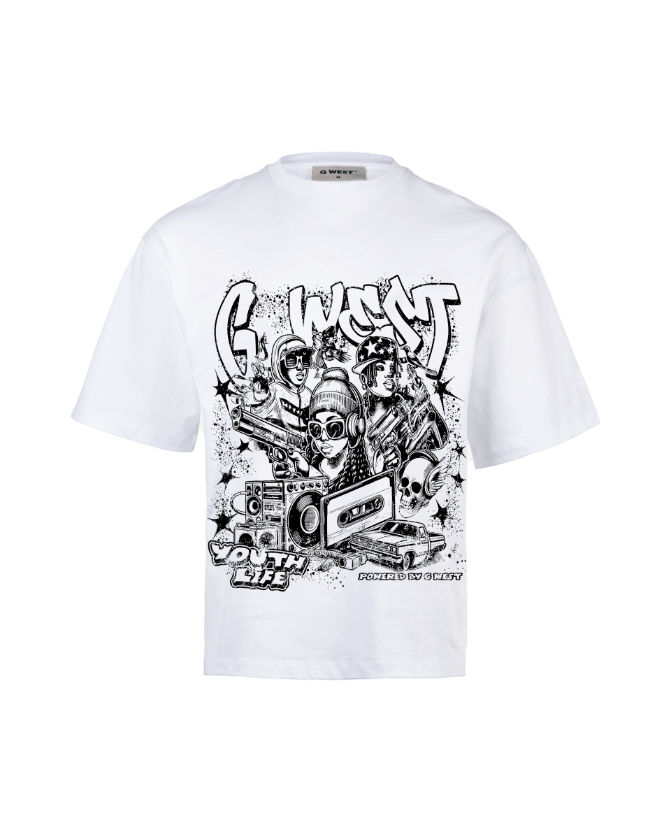 G West Youth Hustle Big And Tall Oversized T-Shirt - G West