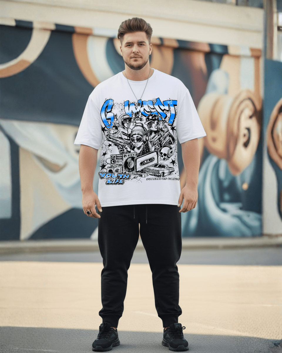 G West Youth Hustle Big And Tall Oversized T-Shirt - G West