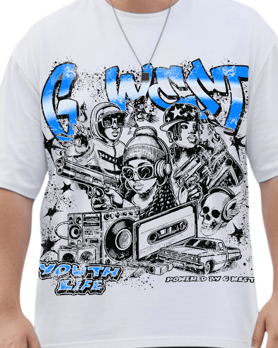 G West Youth Hustle Big And Tall Oversized T-Shirt - G West