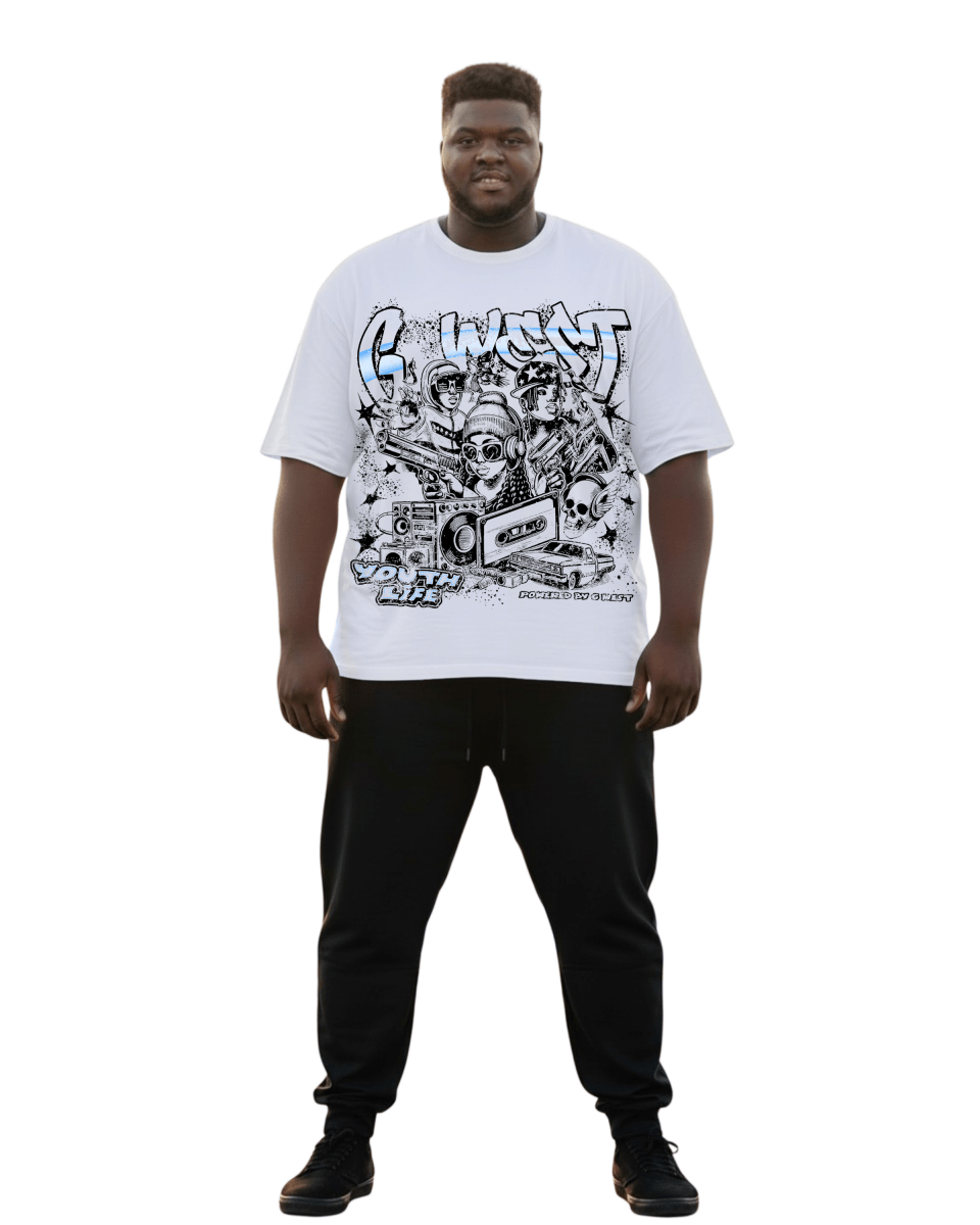 G West Youth Hustle Big And Tall Oversized T-Shirt - G West