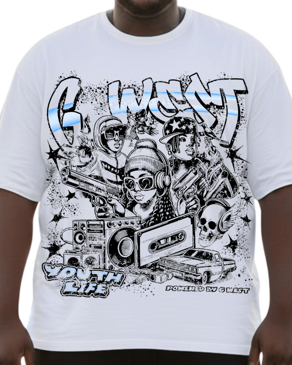 G West Youth Hustle Big And Tall Oversized T-Shirt - G West
