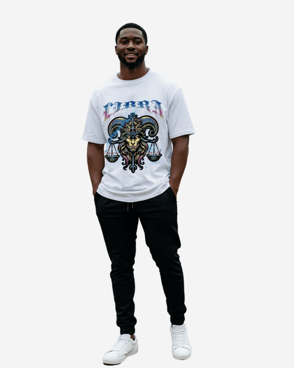 G West Zodiac Libra Oversized Men's T-Shirt - G West