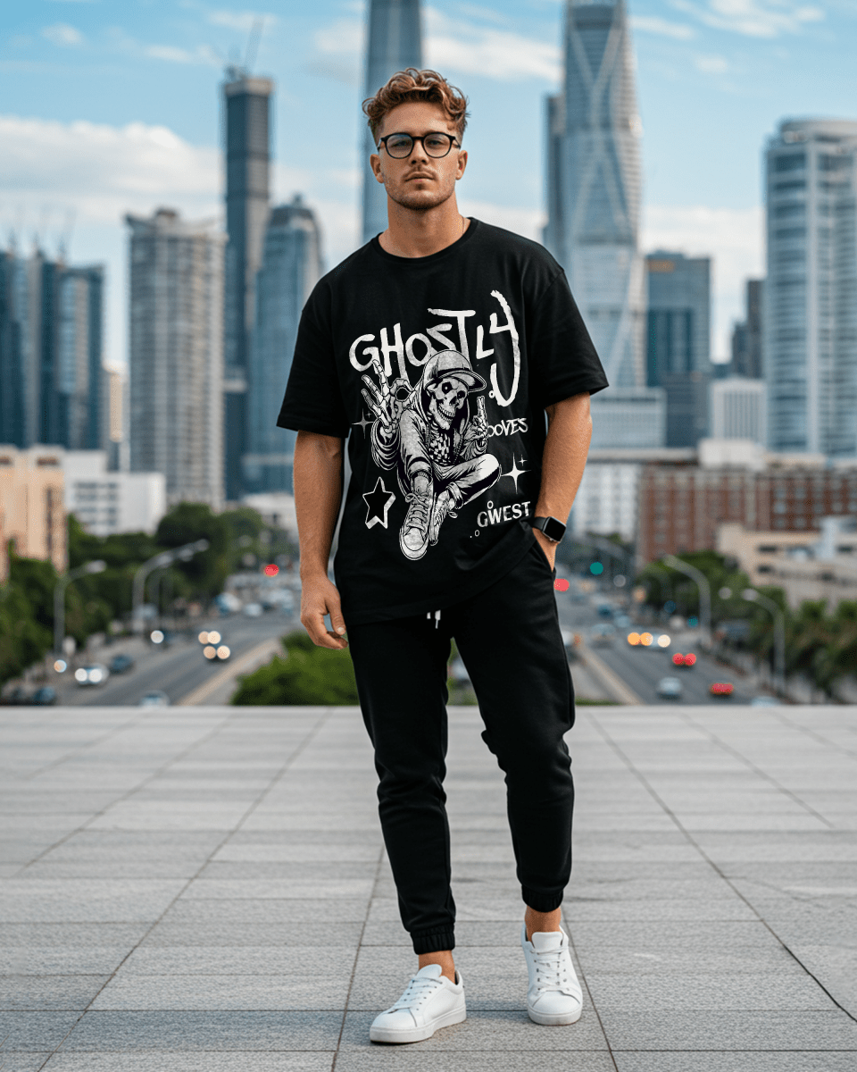 Ghostly Grooves Oversized T-Shirt - G West