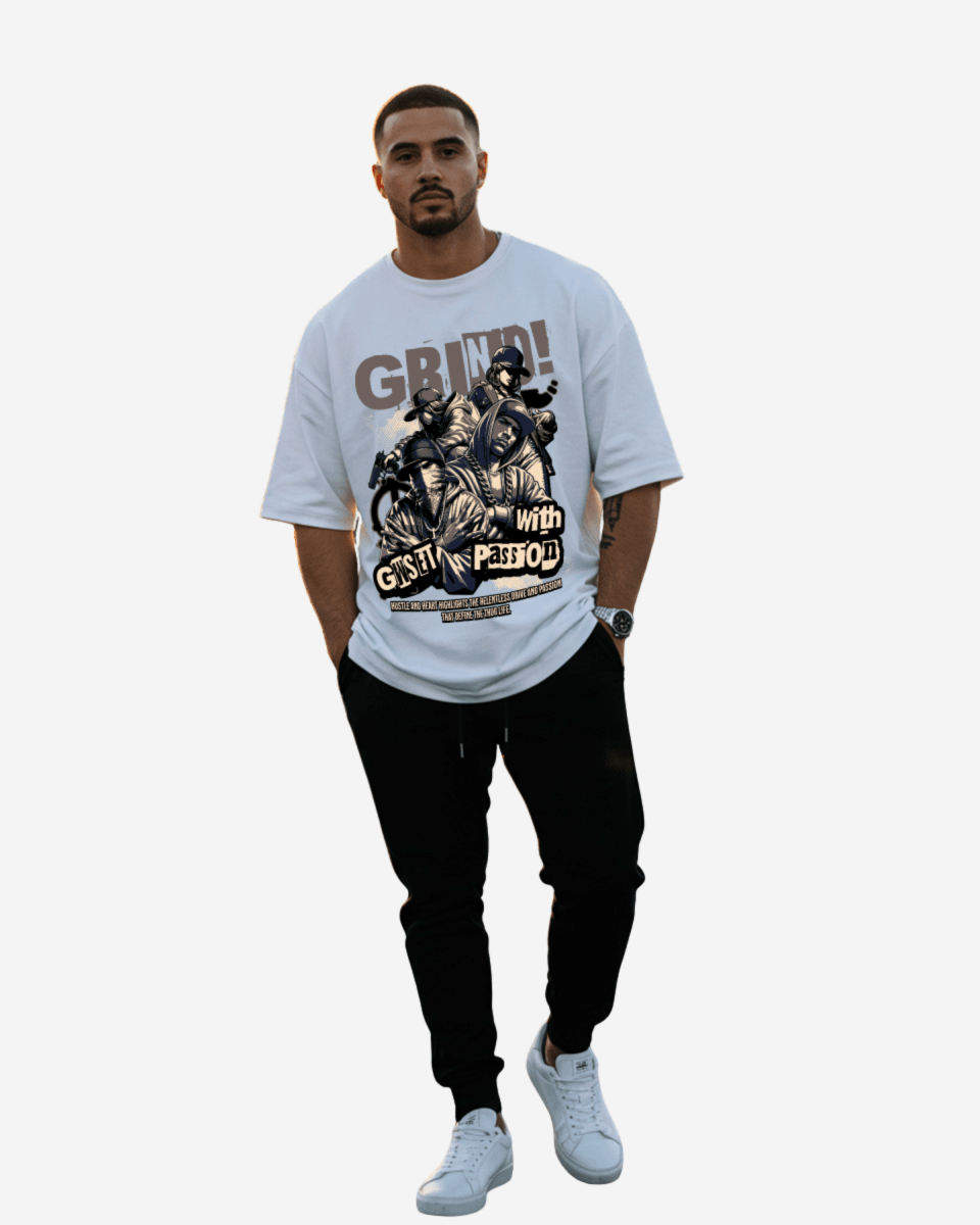 Grind With Passion Oversized T-Shirt - G West