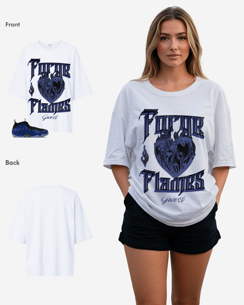 Heart Flames Oversized T-Shirt - G West