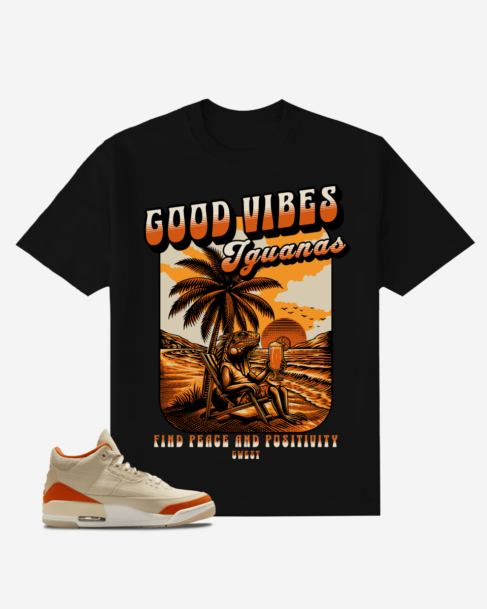 Iguana Relaxing on The Beach T-Shirt - G West