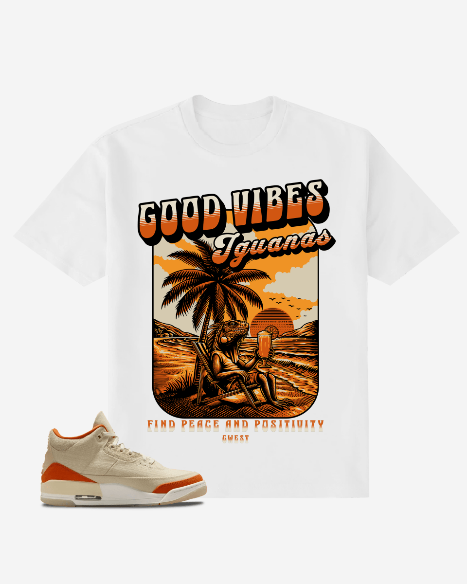 Iguana Relaxing on The Beach T-Shirt - G West