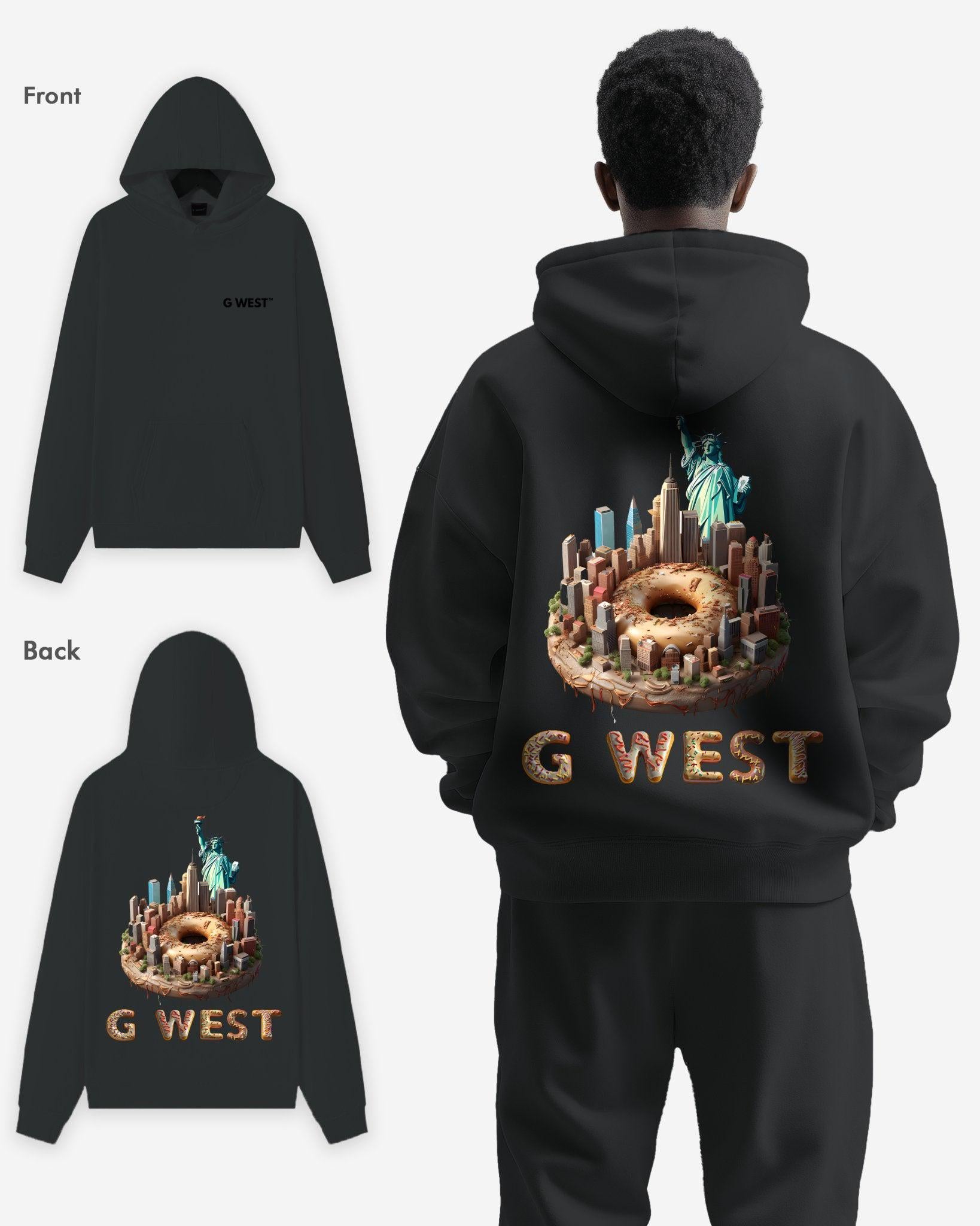 G WEST NYC DONUT HEAVY PREMIUM OVERSIZE HOODIE - G West