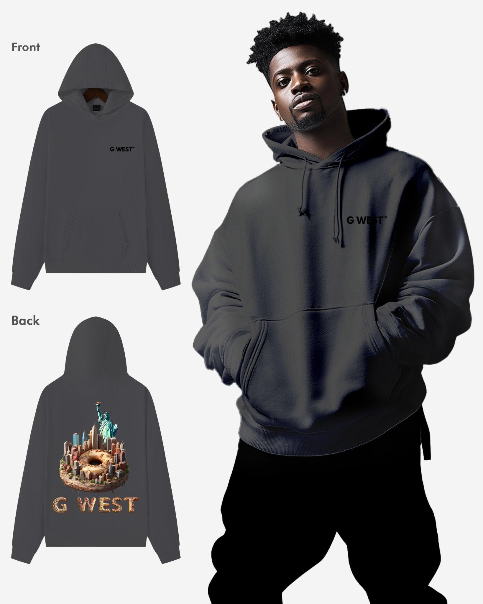 G WEST NYC DONUT HEAVY PREMIUM OVERSIZE HOODIE - G West
