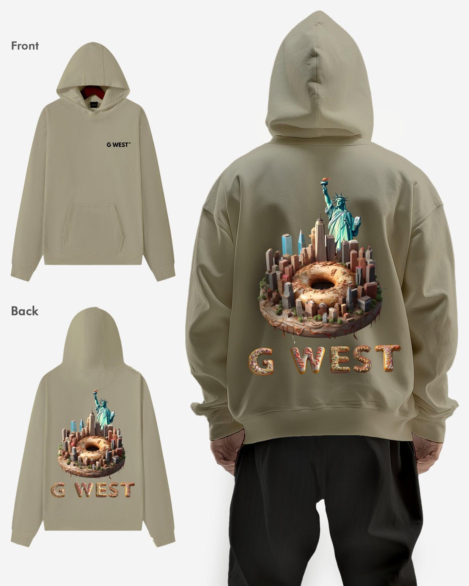 G WEST NYC DONUT HEAVY PREMIUM OVERSIZE HOODIE - G West