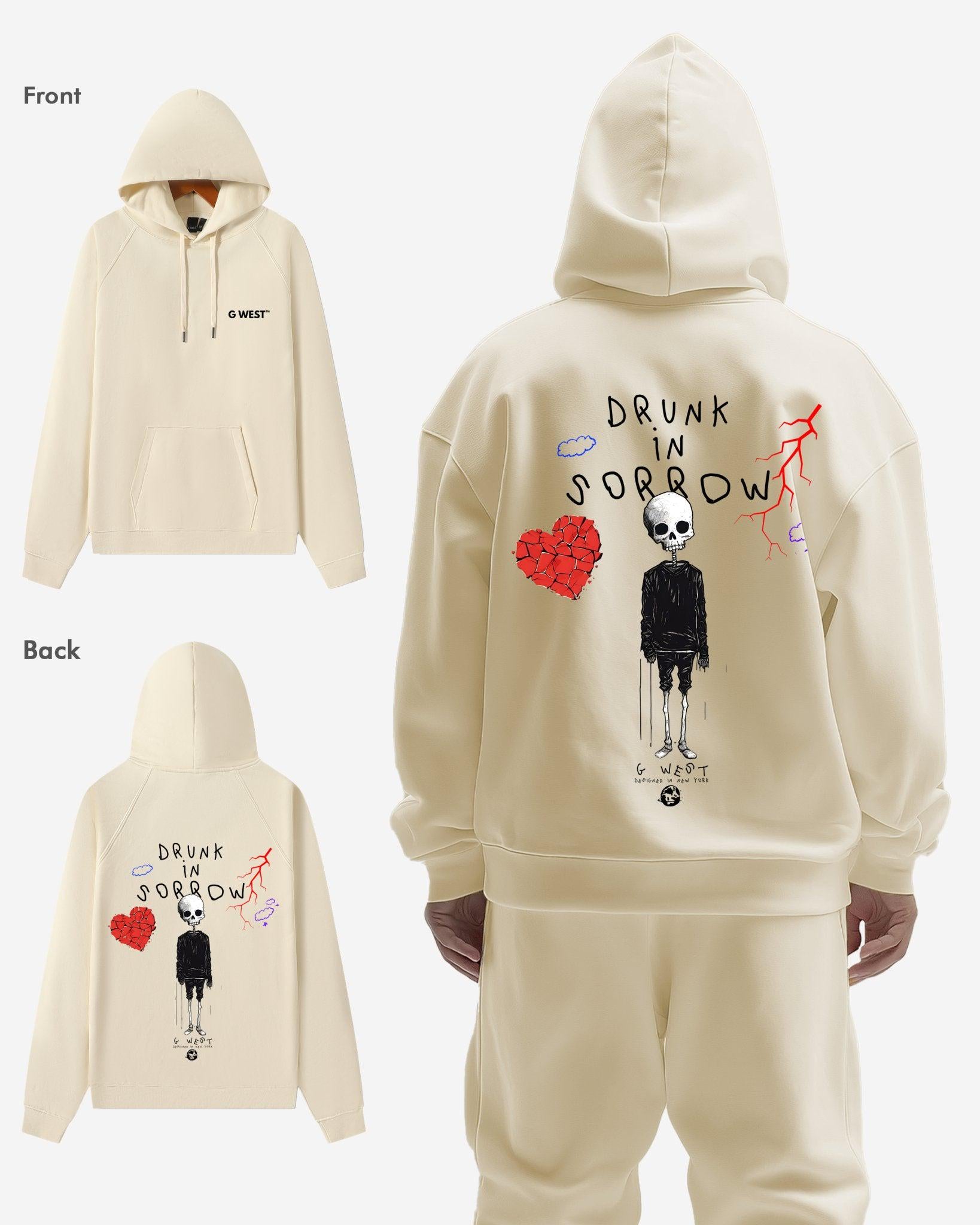 G WEST DRUNK IN SORROW HEAVY PREMIUM OVERSIZE HOODIE - G West