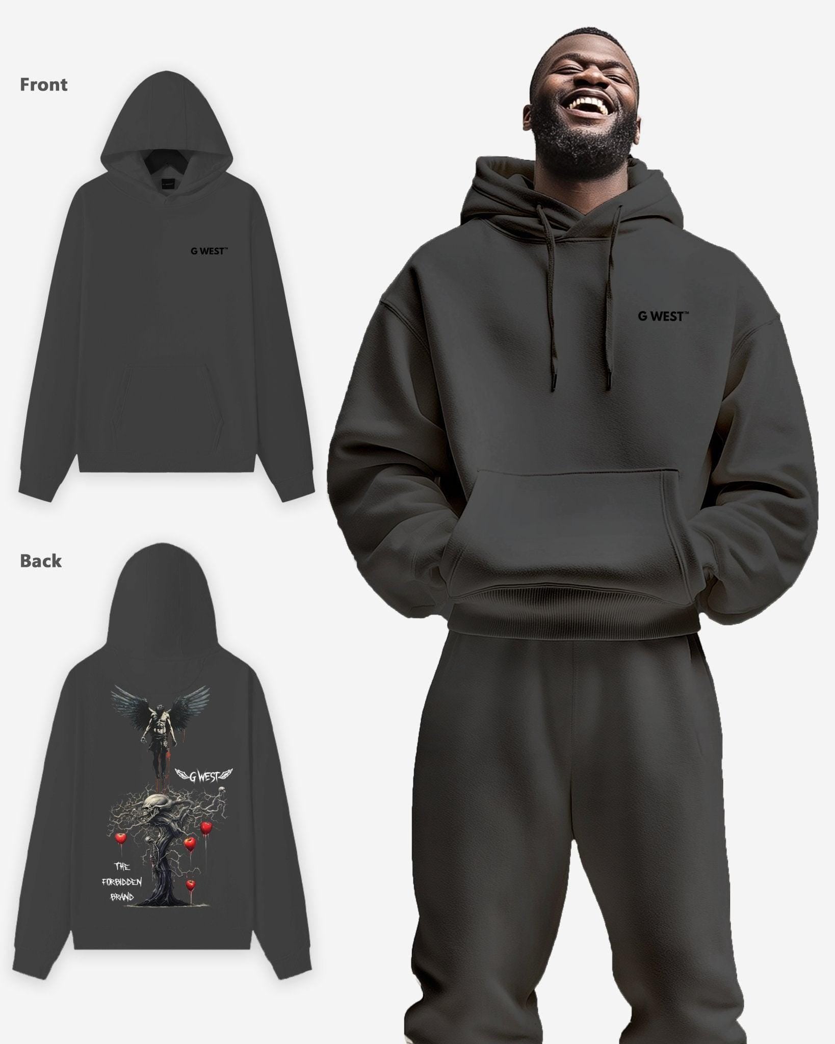 G WEST FORBIDDEN BRAND HEAVY PREMIUM OVERSIZE HOODIE - G West