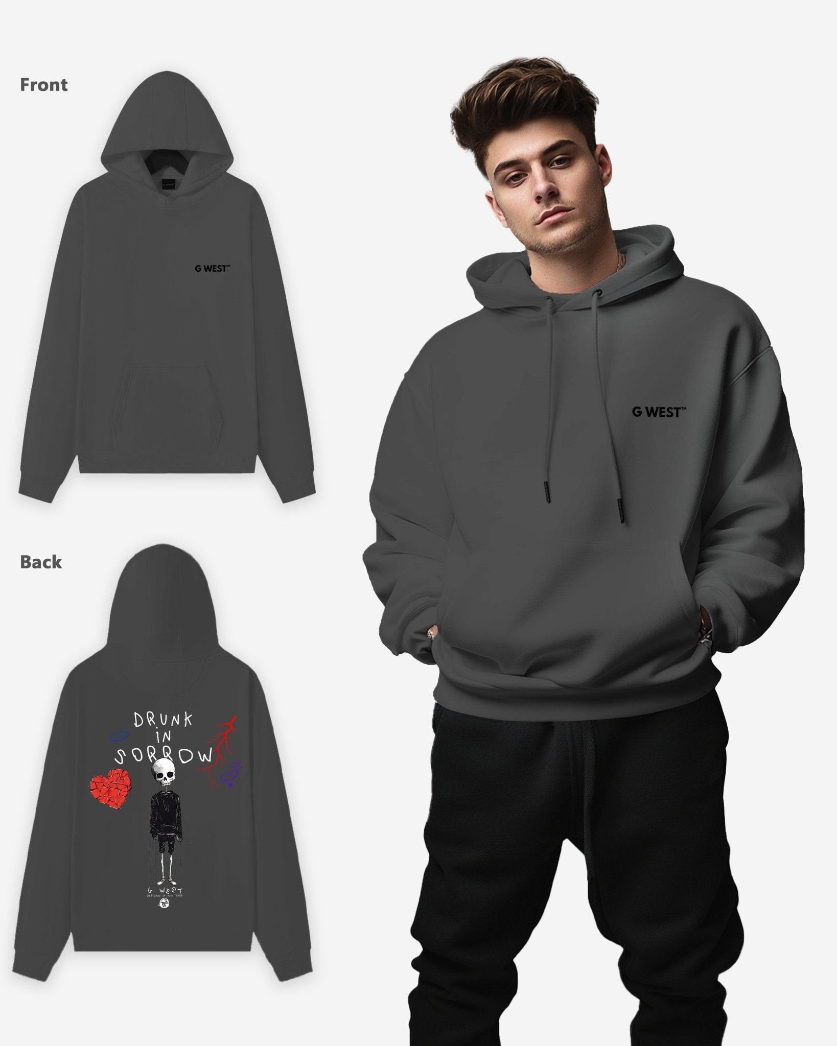 G WEST DRUNK IN SORROW HEAVY PREMIUM OVERSIZE HOODIE - G West
