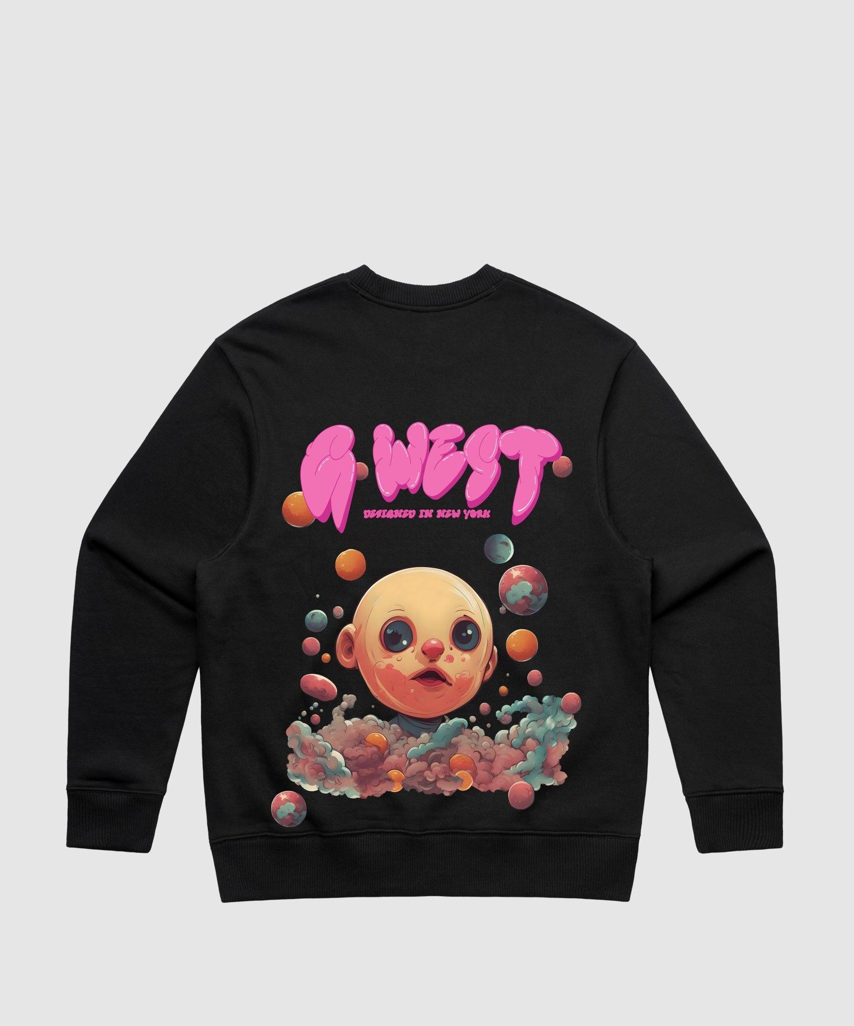 G WEST BUBBLE GUM BABY HEAVY PREMIUM CREWNECK - 6 COLORS - G West