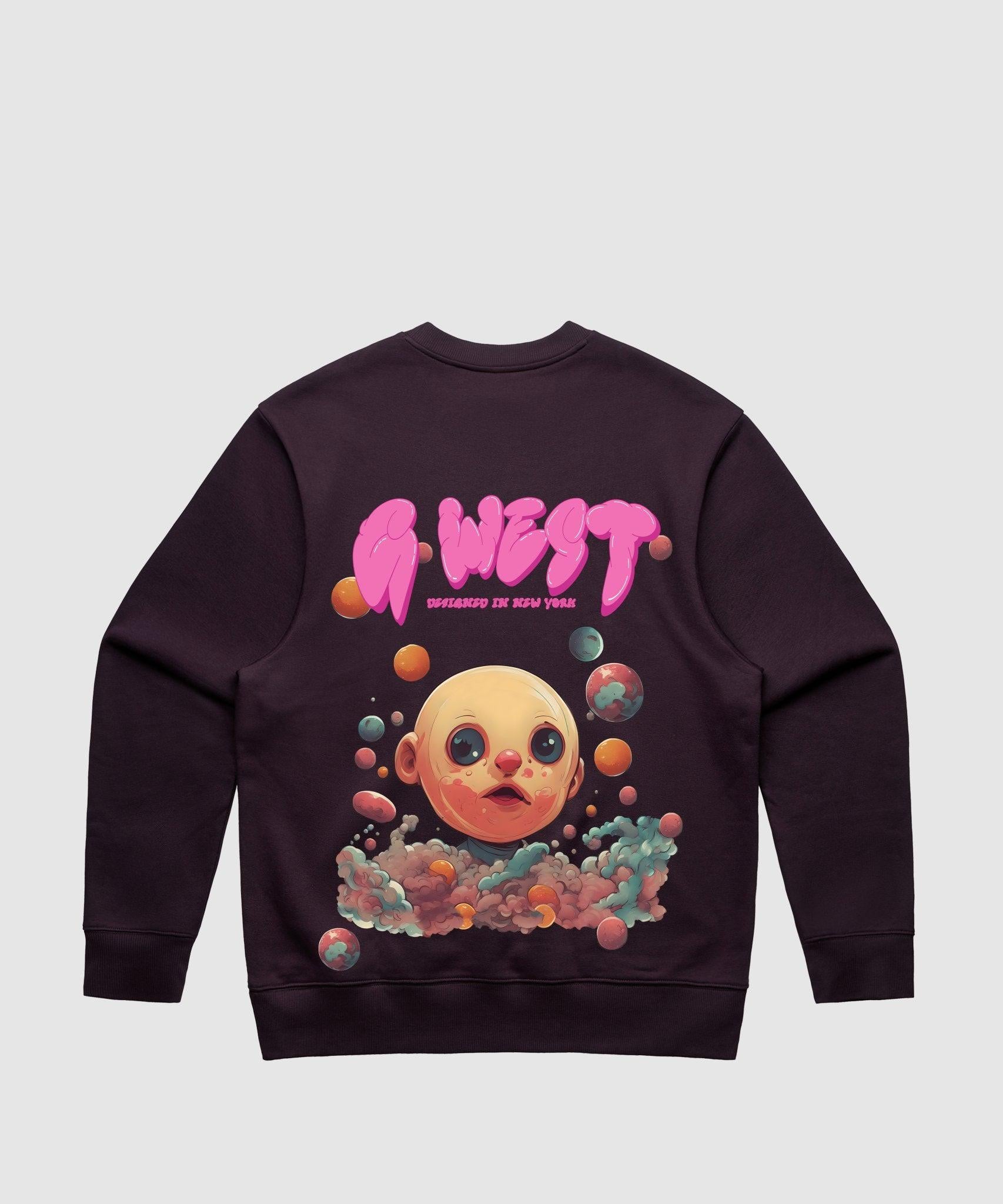 G WEST BUBBLE GUM BABY HEAVY PREMIUM CREWNECK - 6 COLORS - G West