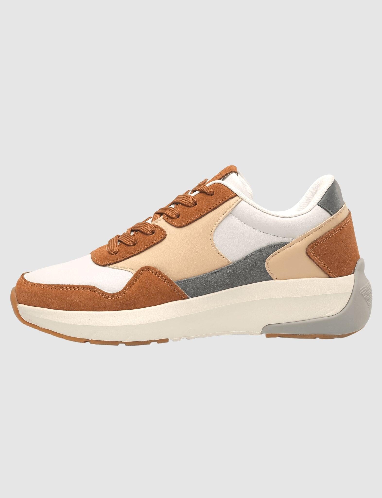 G WEST MENS RUNNING SHOES - GWM20004/BROWN/WHITE - G West