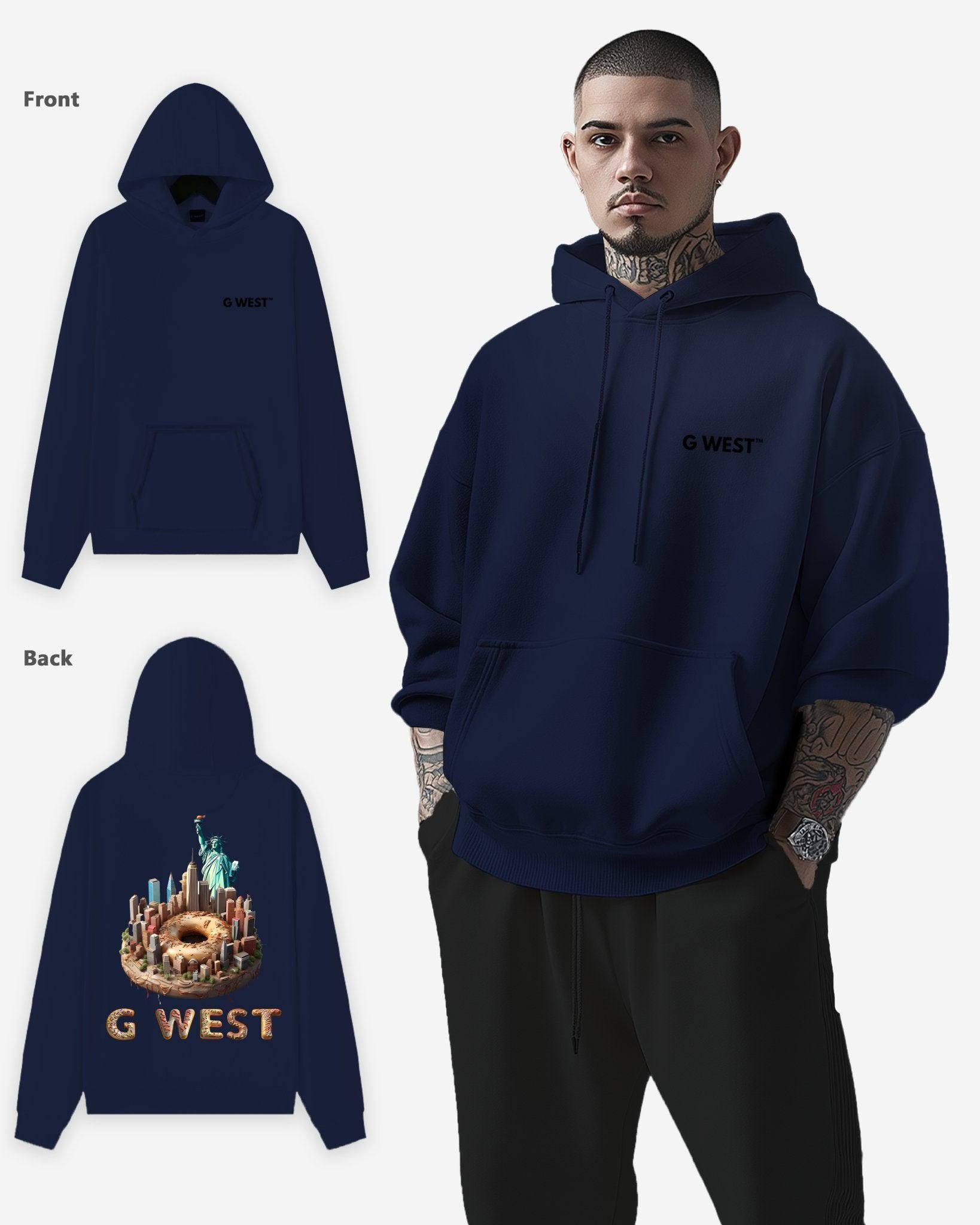 G WEST NYC DONUT HEAVY PREMIUM OVERSIZE HOODIE - G West