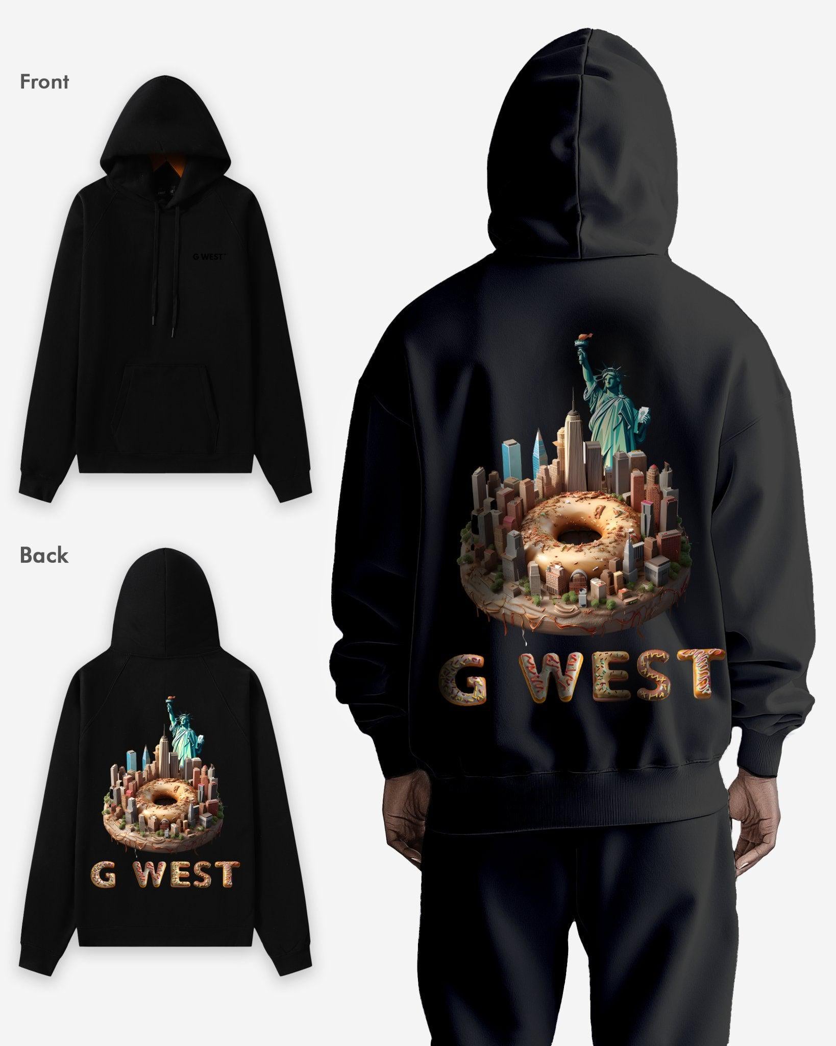 G WEST NYC DONUT HEAVY PREMIUM OVERSIZE HOODIE - G West