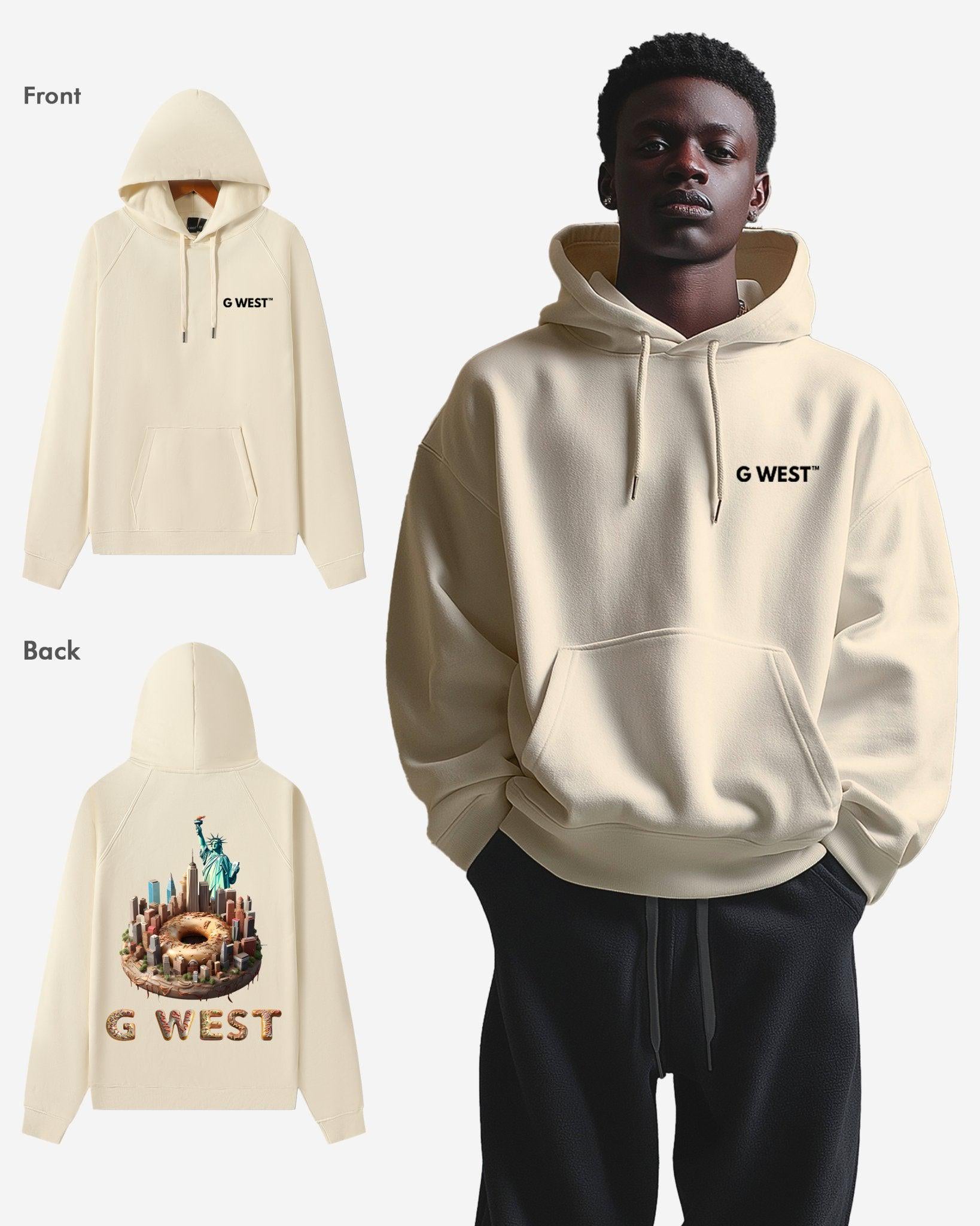 G WEST NYC DONUT HEAVY PREMIUM OVERSIZE HOODIE - G West