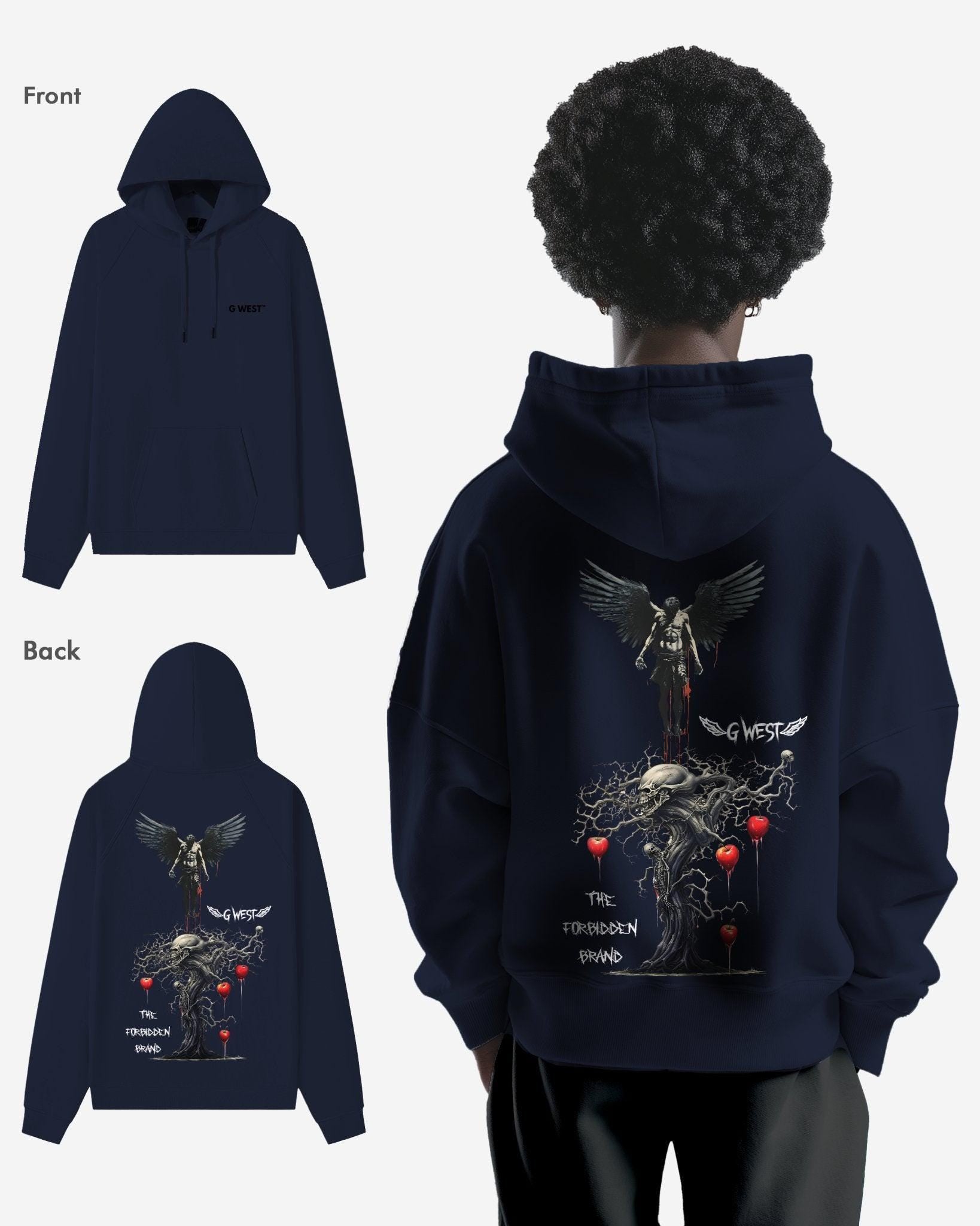 G WEST FORBIDDEN BRAND HEAVY PREMIUM OVERSIZE HOODIE - G West