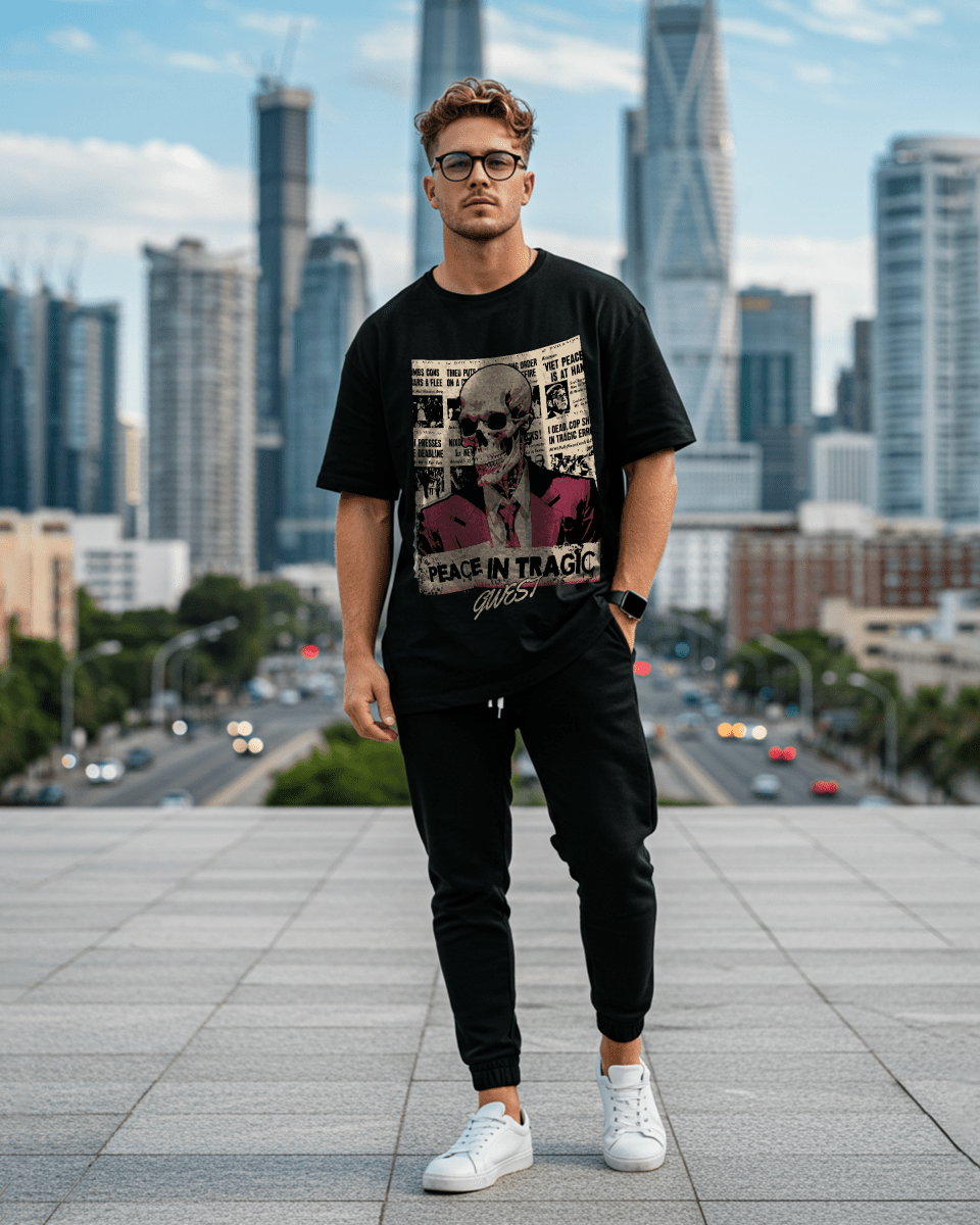 Peace In Tragic Oversized T-Shirt - G West