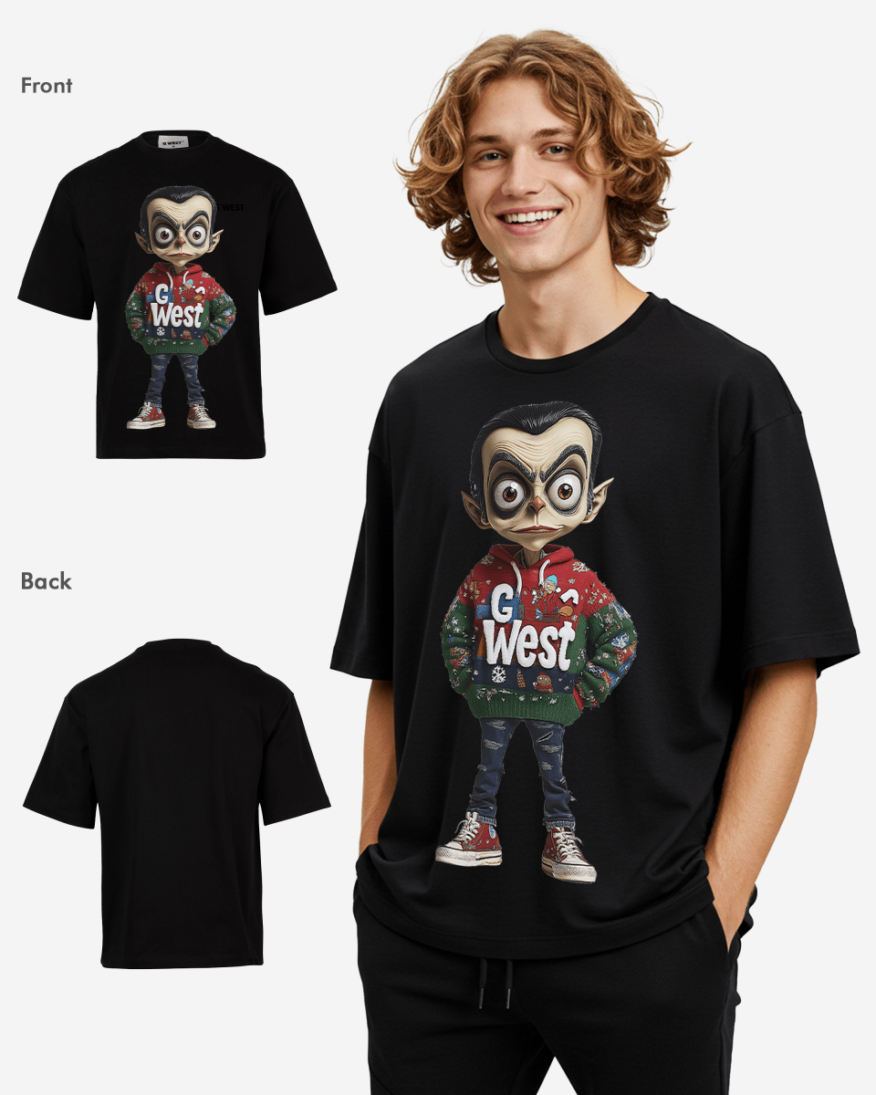 Quirky Claus Oversized T-Shirt - G West