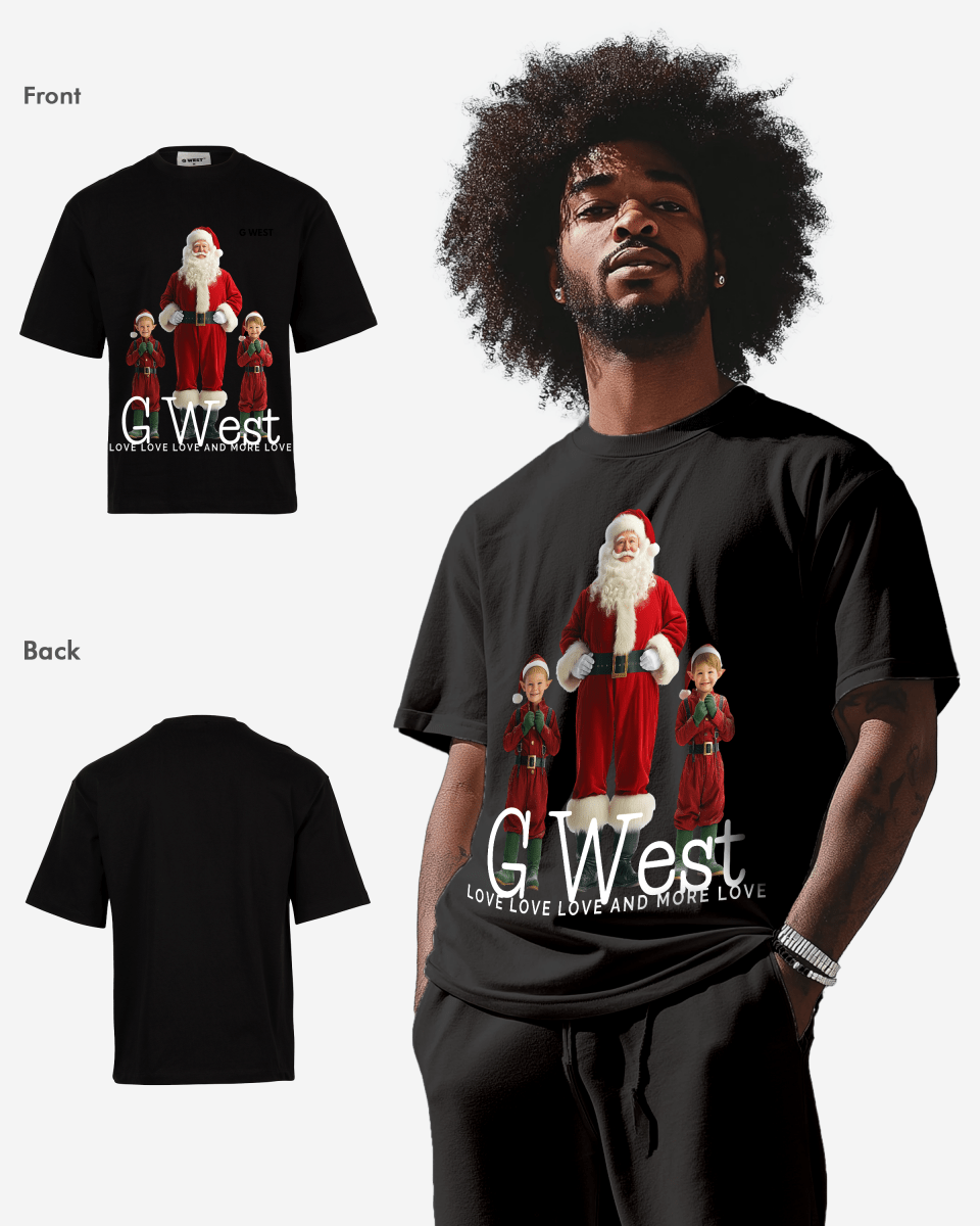 Santa & His Elves Oversized T-Shirt - G West