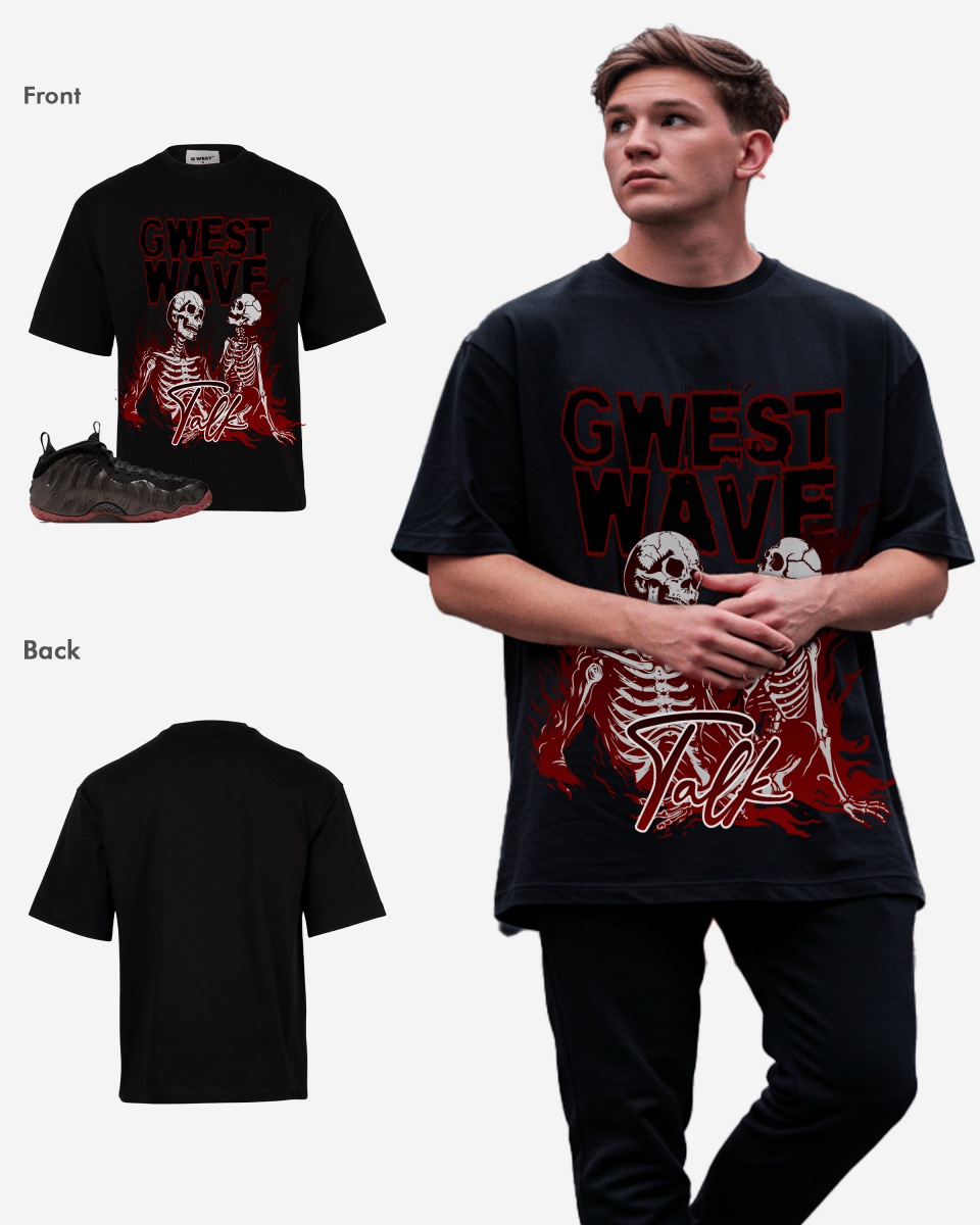 Skeletons & Secrets in the Flames Oversized T-Shirt - G West