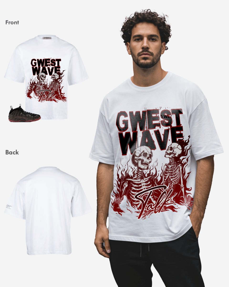 Skeletons & Secrets in the Flames Oversized T-Shirt - G West