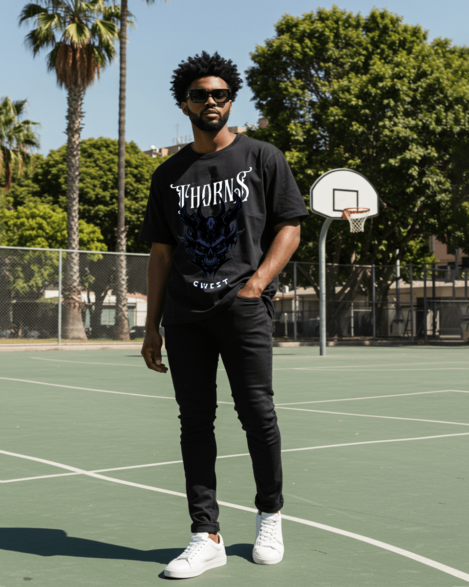 Skull and Thorns Oversized T-Shirt - G West