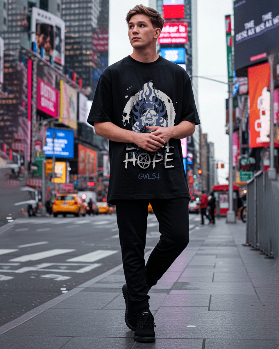 Skull Vintage Last Hope Oversized T-Shirt - G West