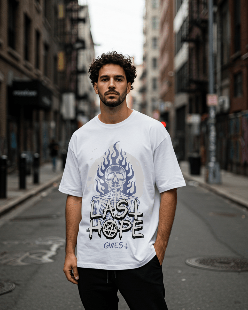 Skull Vintage Last Hope Oversized T-Shirt - G West