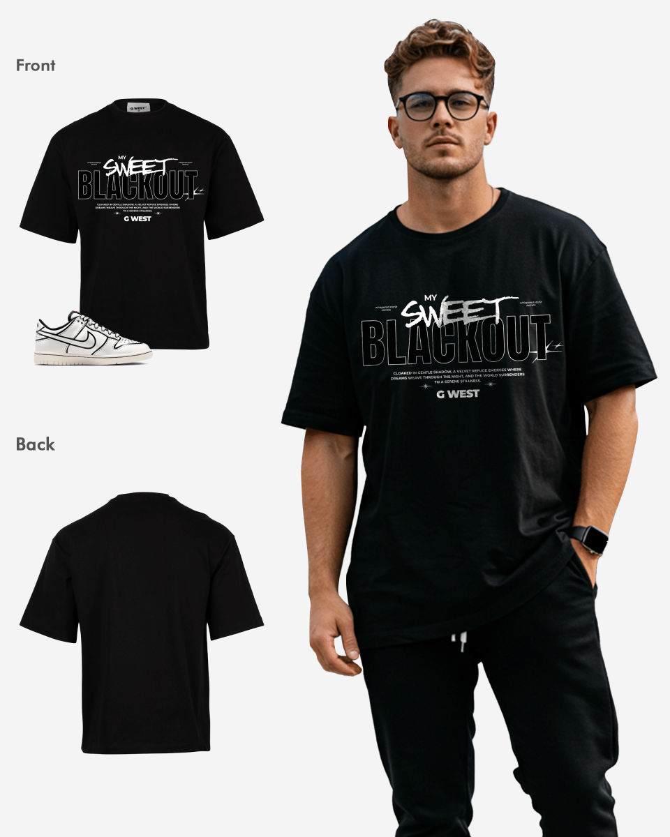 Sweet Blackout Oversized T-Shirt - G West