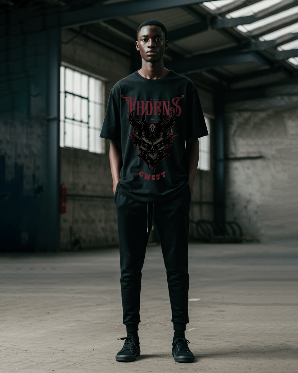 Thorns Gothic Oversized T-Shirt - G West