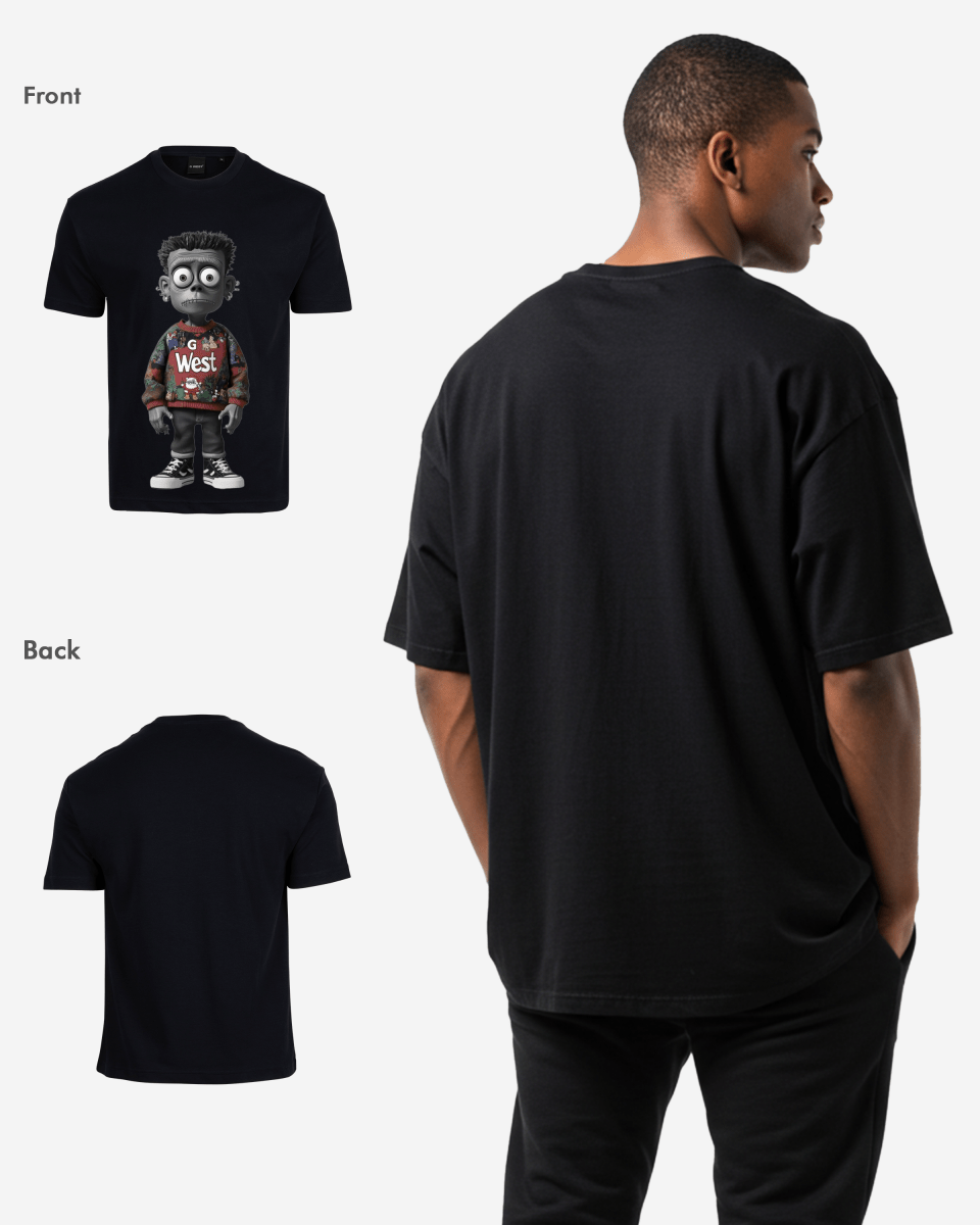 Ugly Xmas Zombie Oversized T Shirt - G West