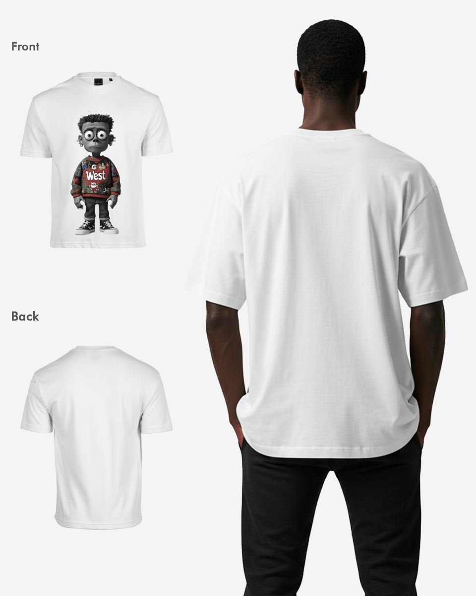Ugly Xmas Zombie Oversized T Shirt - G West