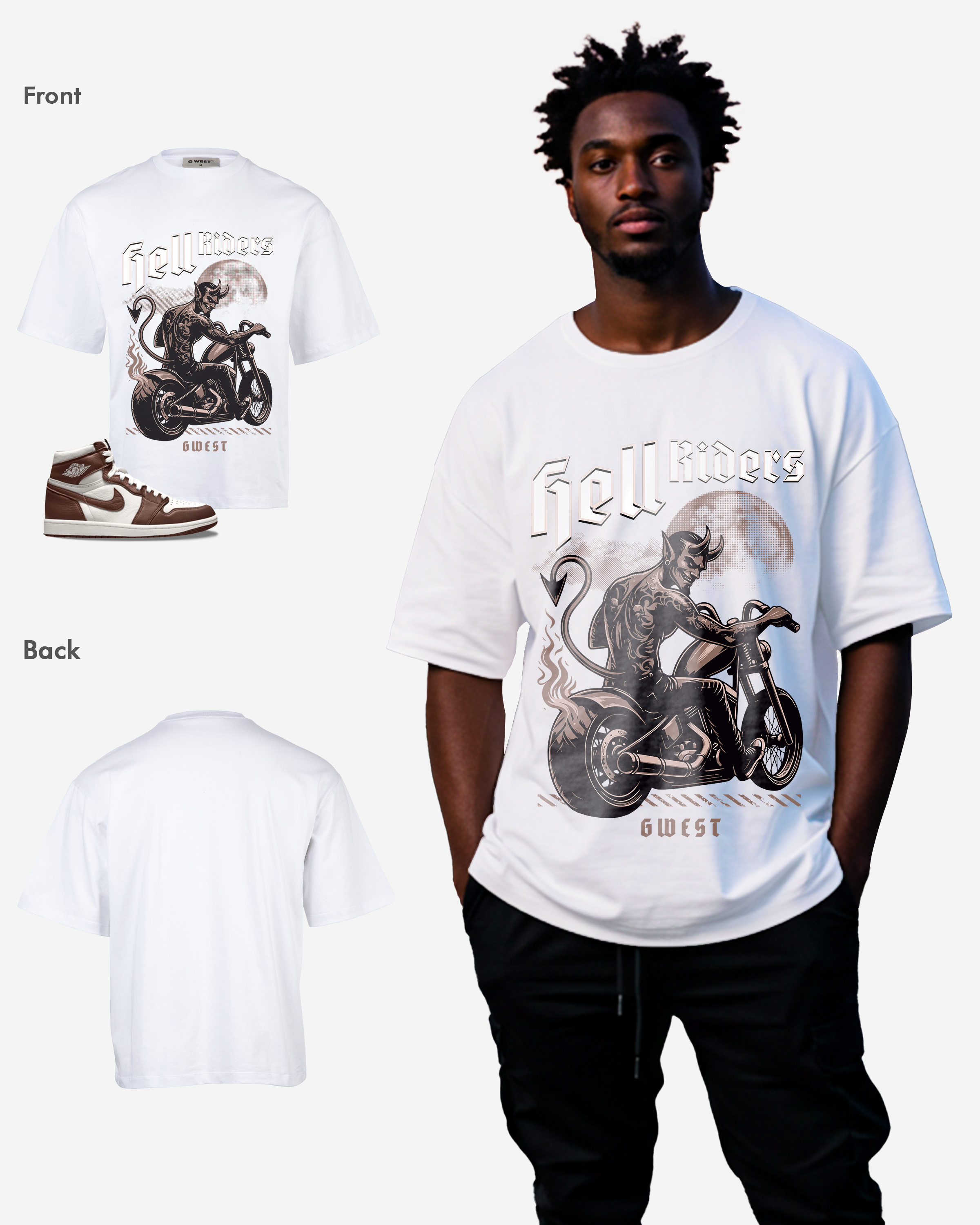 Devil Hell Riders Oversized T-Shirt