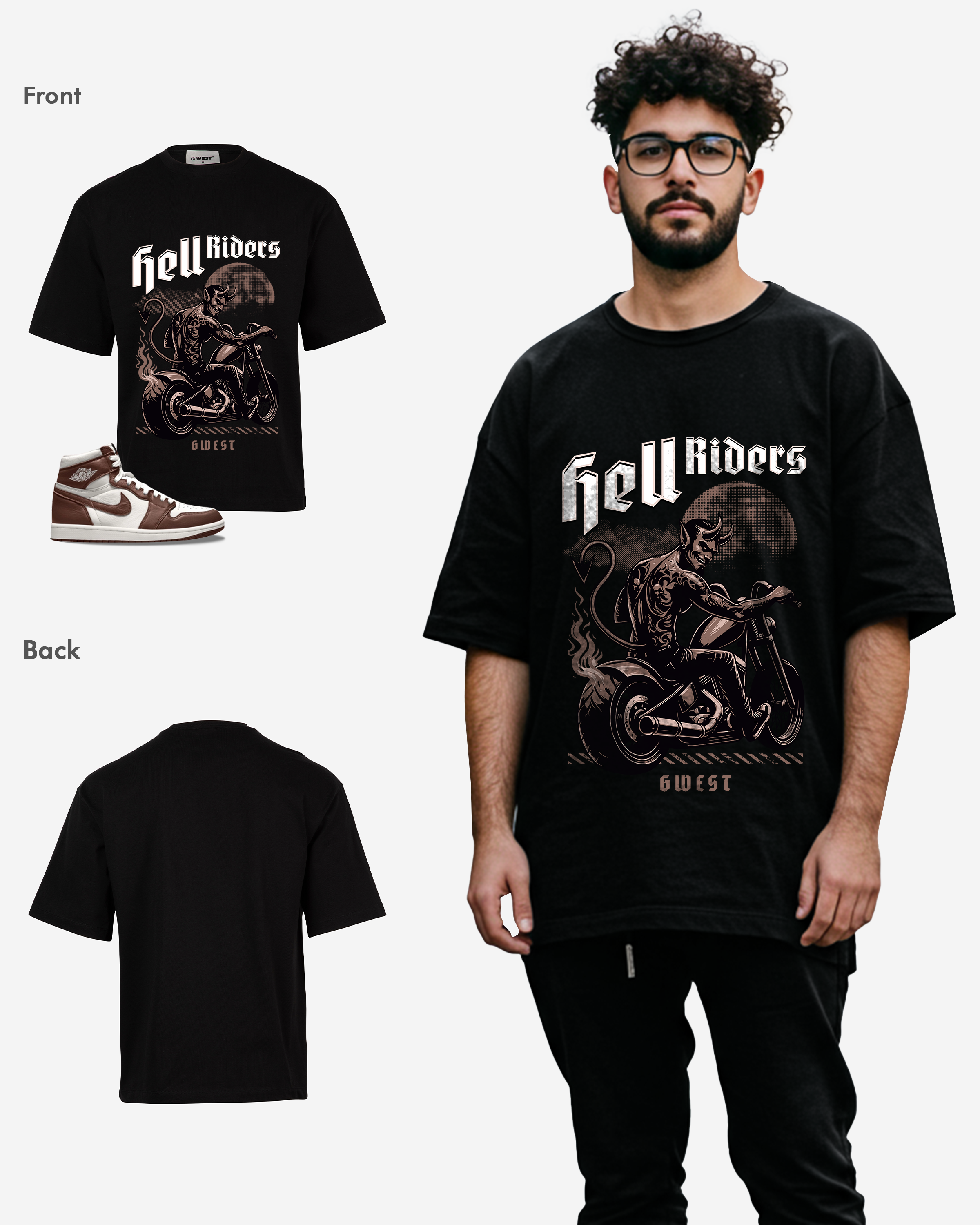 Devil Hell Riders Oversized T-Shirt