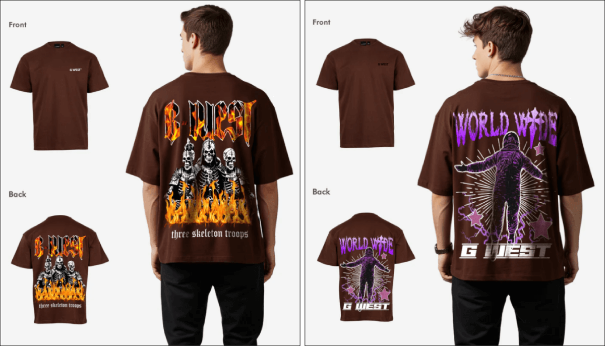 Brown T Shirt: Casual Luxury Street Style - G West